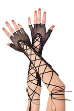 Load image into Gallery viewer, Fingerless Fishnet Gloves
